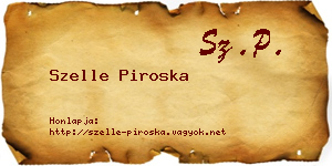 Szelle Piroska névjegykártya